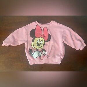 Disney Junior Minnie Mouse Pink Sweatshirt for Kids 18m